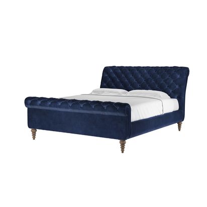 Knightsbridge Super King Bed in Cruise Smart Velvet