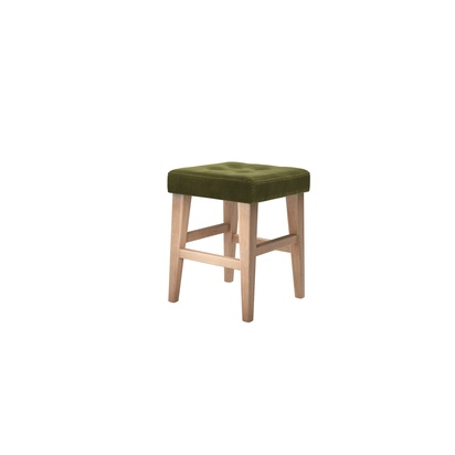 Buttons Short Stool in Meadow Smart Velvet