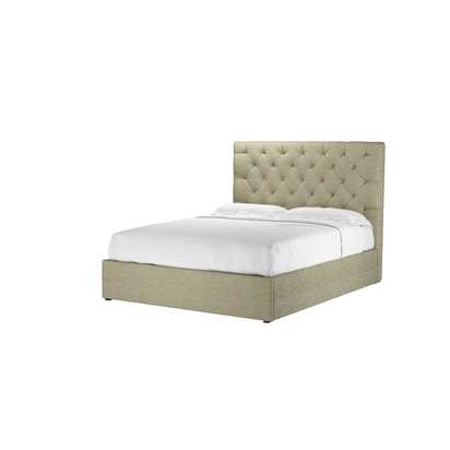 Rosalie 130cm King Ottoman Bed in Palm Silky Jacquard Weave