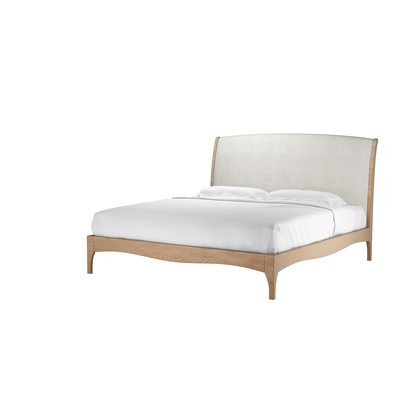 Emilia Super King Bed in Shell Heathland Weave