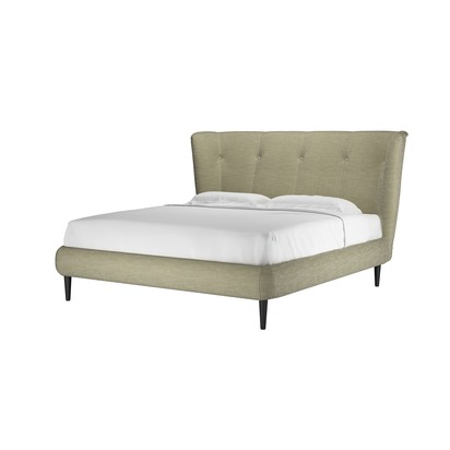 Audrey Super King Bed in Palm Silky Jacquard Weave