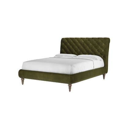 Knightsbridge (No Footboard) King Bed in Meadow Smart Velvet