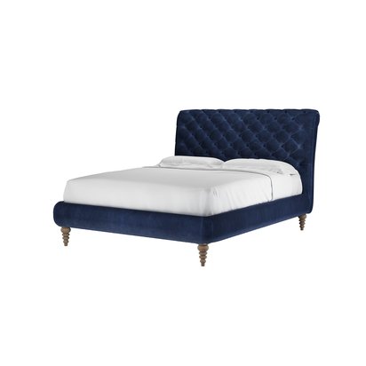Knightsbridge (No Footboard) King Bed in Cruise Smart Velvet