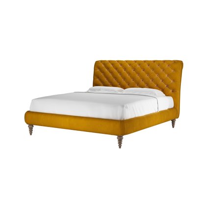 Knightsbridge (No Footboard) Super King Bed in Amber Smart Velvet
