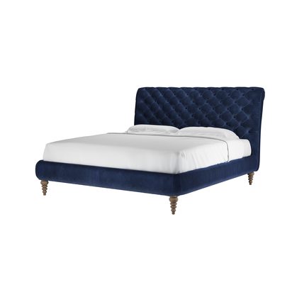 Knightsbridge (No Footboard) Super King Bed in Cruise Smart Velvet