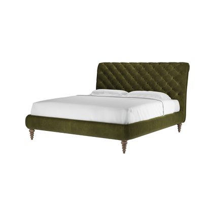 Knightsbridge (No Footboard) Super King Bed in Meadow Smart Velvet