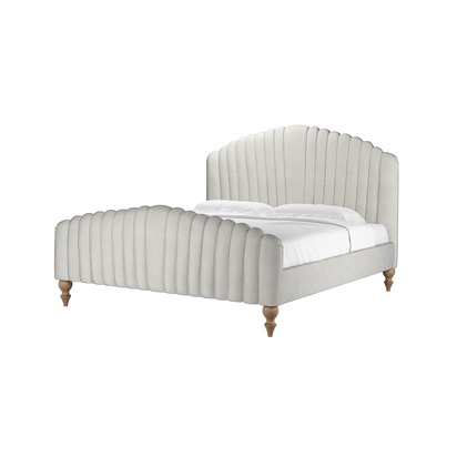 Bella Super King Bed in Shell Heathland Weave