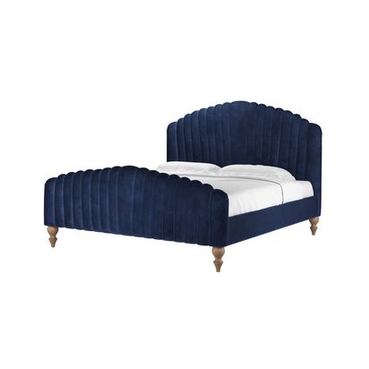 Bella Super King Bed in Cruise Smart Velvet