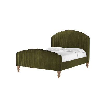 Bella King Bed in Meadow Smart Velvet