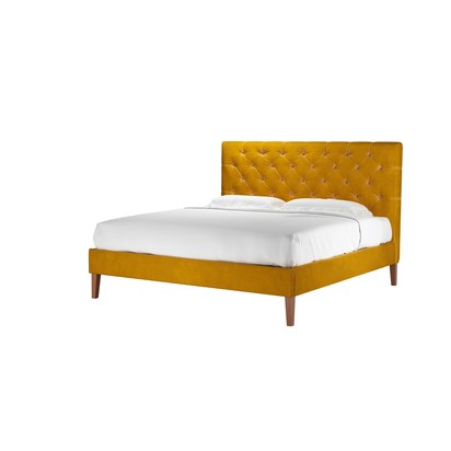 Rosalie 130cm Super King Bed in Amber Smart Velvet