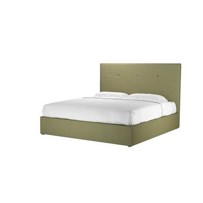 Avery 130cm Super King Ottoman Bed in Lichen Heathland Weave