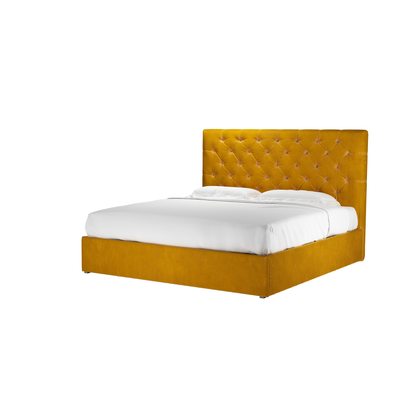 Rosalie 130cm Super King Ottoman Bed in Amber Smart Velvet