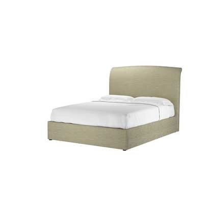 Thea King Ottoman Bed in Palm Silky Jacquard Weave