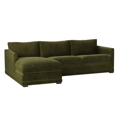 Aissa Medium LHF Chaise Sofa in Meadow Smart Velvet