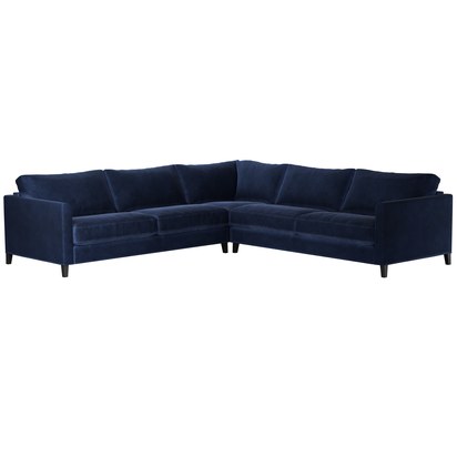 Izzy Large Corner Sofa in Cruise Smart Velvet