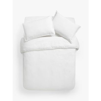 John Lewis Comfy & Relaxed Washed Linen Bedding Oyster White | W200.00cm * D200.00cm