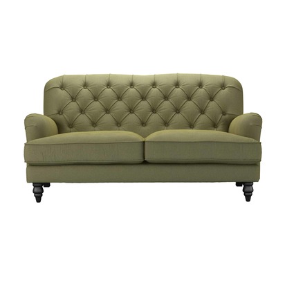 Snowdrop Button Back 2.5 Seat Sofa in Lichen Heathland Weave