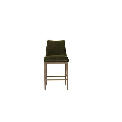 Basil Tall Stool Stool in Meadow Smart Velvet