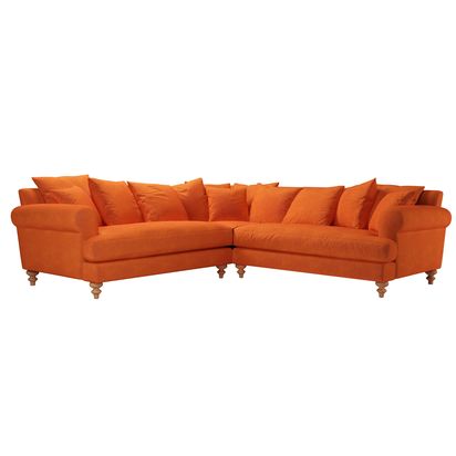 Teddy Medium Corner Sofa in Paprika Smart Velvet