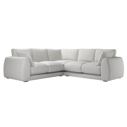 Carmel Medium Corner Sofa in Alabaster Brushed Linen Cotton