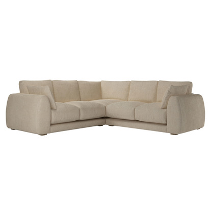 Carmel Medium Corner Sofa in Cashew Baylee Viscose Linen