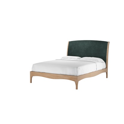 Emilia King Bed in Smokey Green Cashmere Velvet