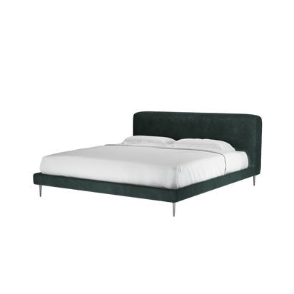 Lucy Super King Bed in Smokey Green Cashmere Velvet