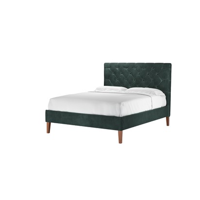 Rosalie 130cm King Bed in Smokey Green Cashmere Velvet