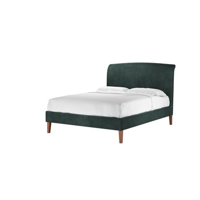 Thea King Bed in Smokey Green Cashmere Velvet