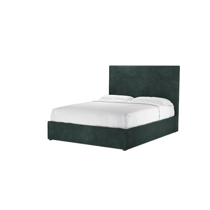 Avery 130cm King Ottoman Bed in Smokey Green Cashmere Velvet
