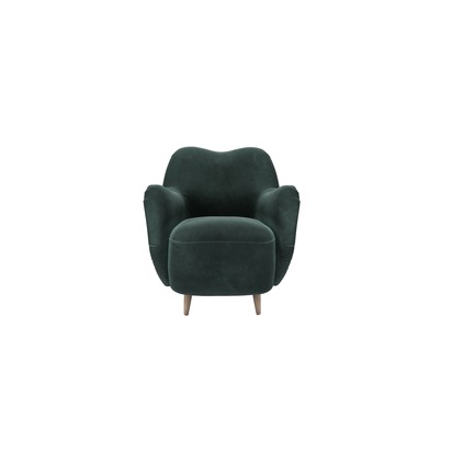 Ginger Armchair in Smokey Green Cashmere Velvet