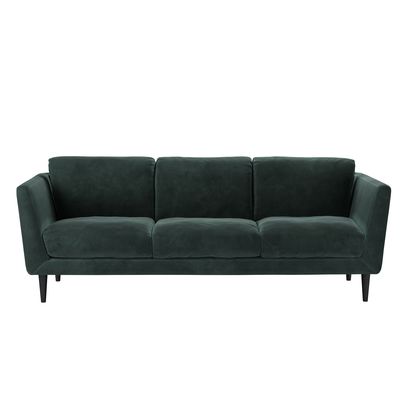 Holly 3 Seat Sofa in Smokey Green Cashmere Velvet
