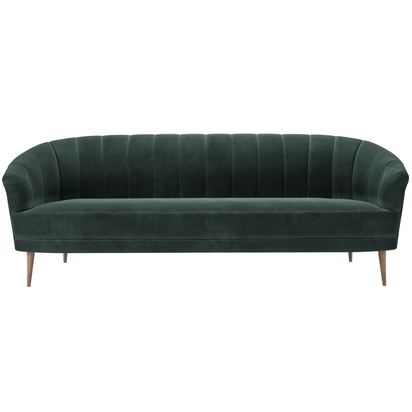 Harper 3 Seat Sofa in Smokey Green Cashmere Velvet