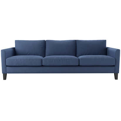 Izzy 4 Seat Sofa in Oxford Blue Brushed Linen Cotton