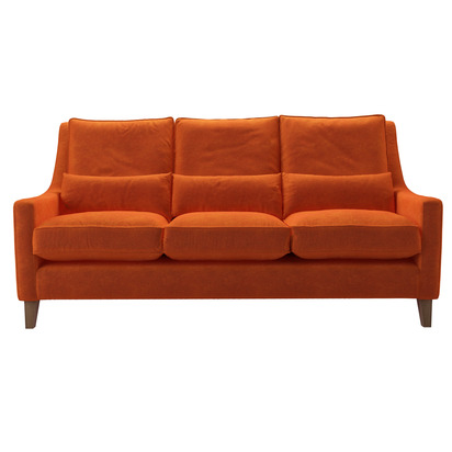 Iggy High Back 3 Seat Sofa in Paprika Smart Velvet