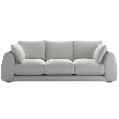 Carmel 3 Seat Sofa in Alabaster Brushed Linen Cotton