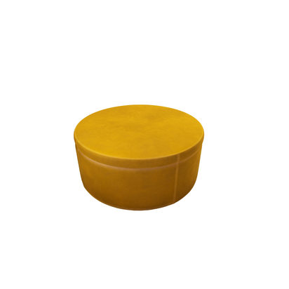 Luna Large Round  Storage Footstool in Amber Smart Velvet