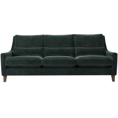 Iggy High Back 4 Seat Sofa in Smokey Green Cashmere Velvet
