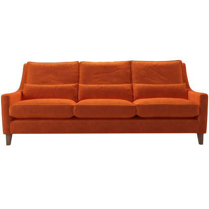 Iggy High Back 4 Seat Sofa in Paprika Smart Velvet