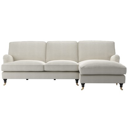 Bluebell Large RHF Chaise Sofa in Clay House Basket Weave