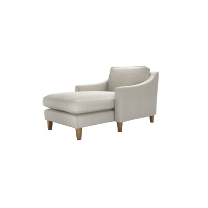 Iggy Chaise Armchair in Stoneware Easy Cotton