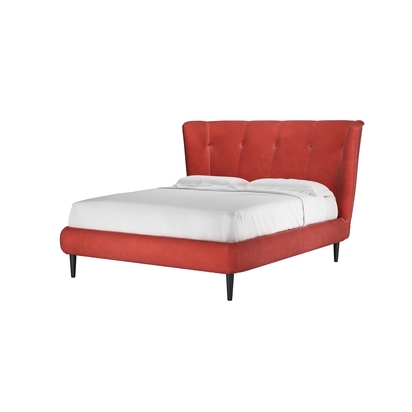 Audrey King Bed in Wild Raspberry Smart Velvet