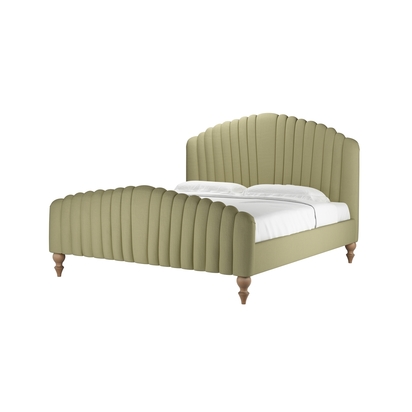 Bella Super King Bed in Cardamon Brushed Linen Cotton