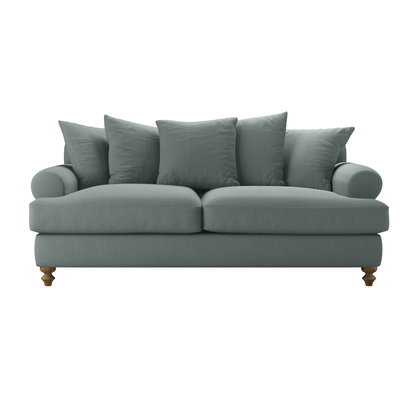 Teddy 3 Seat Sofa bed in Hidden Cove Brushed Linen Cotton