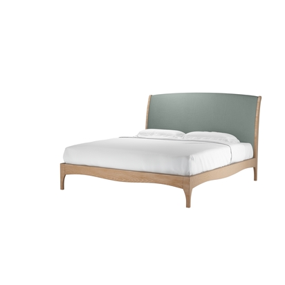 Emilia Super King Bed in Hidden Cove Brushed Linen Cotton