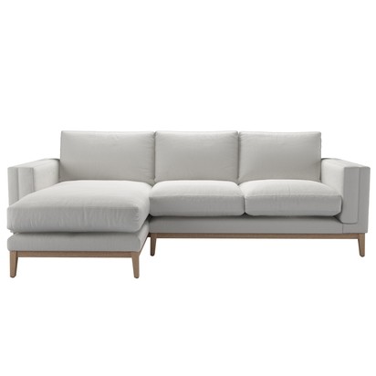 Costello LHF Chaise Sofa in Alabaster Brushed Linen Cotton
