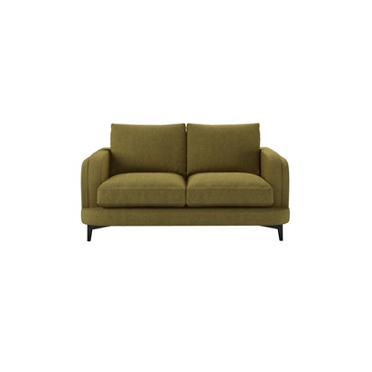 Boston Curved Arm 2 Seat Sofa in Mossymere Norfolk Cotton