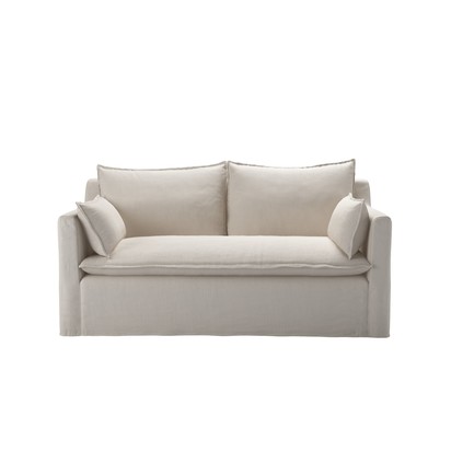 Anders 2 Seat Sofa in Taupe Brushed Linen Cotton