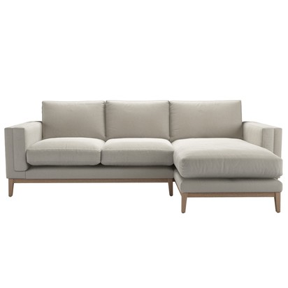 Costello RHF Chaise Sofa in Stoneware Easy Cotton