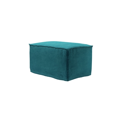 Anders Small Rectangular Footstool in Neptune Smart Velvet